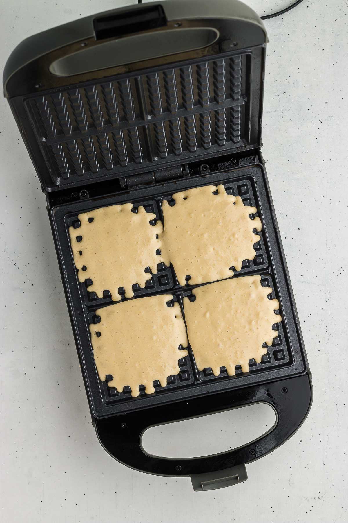 Waffles in a waffle iron