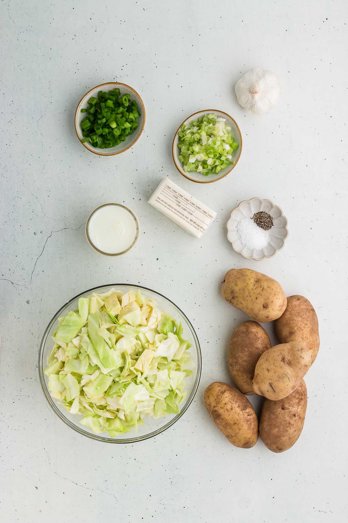 Ingredients for Colcannon