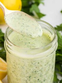 Green Goddess Dressing in a jar