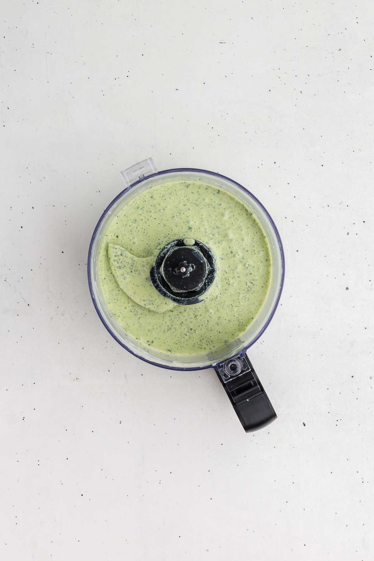 Green Goddess Dressing blended and ready to serve