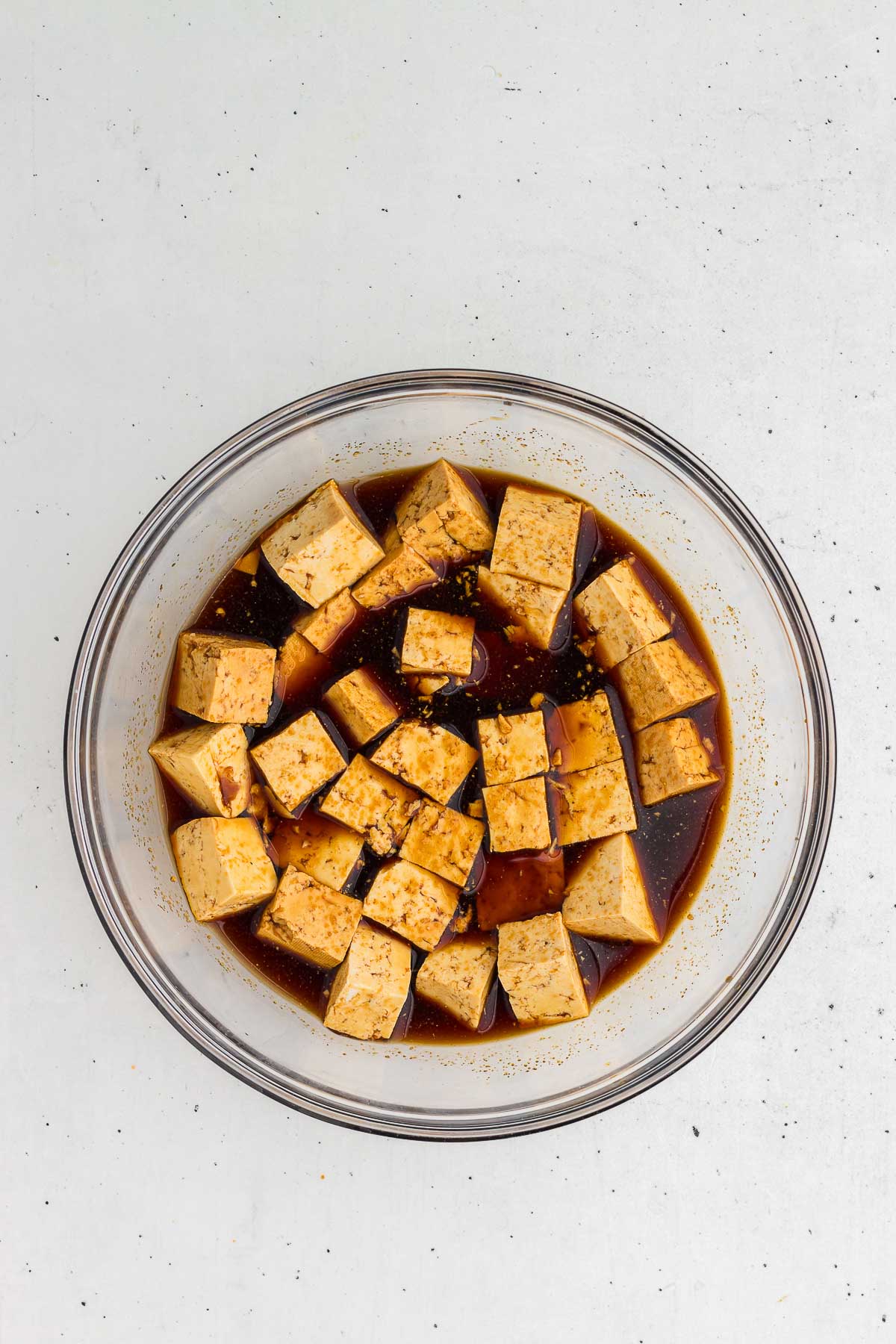 marinated tofu ready to bake