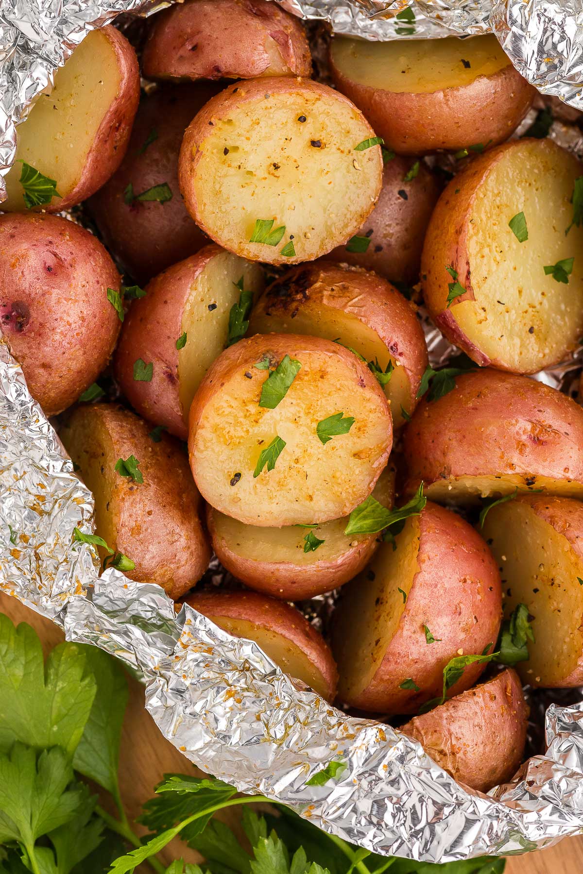 tender Grilled Potatoes in Foil