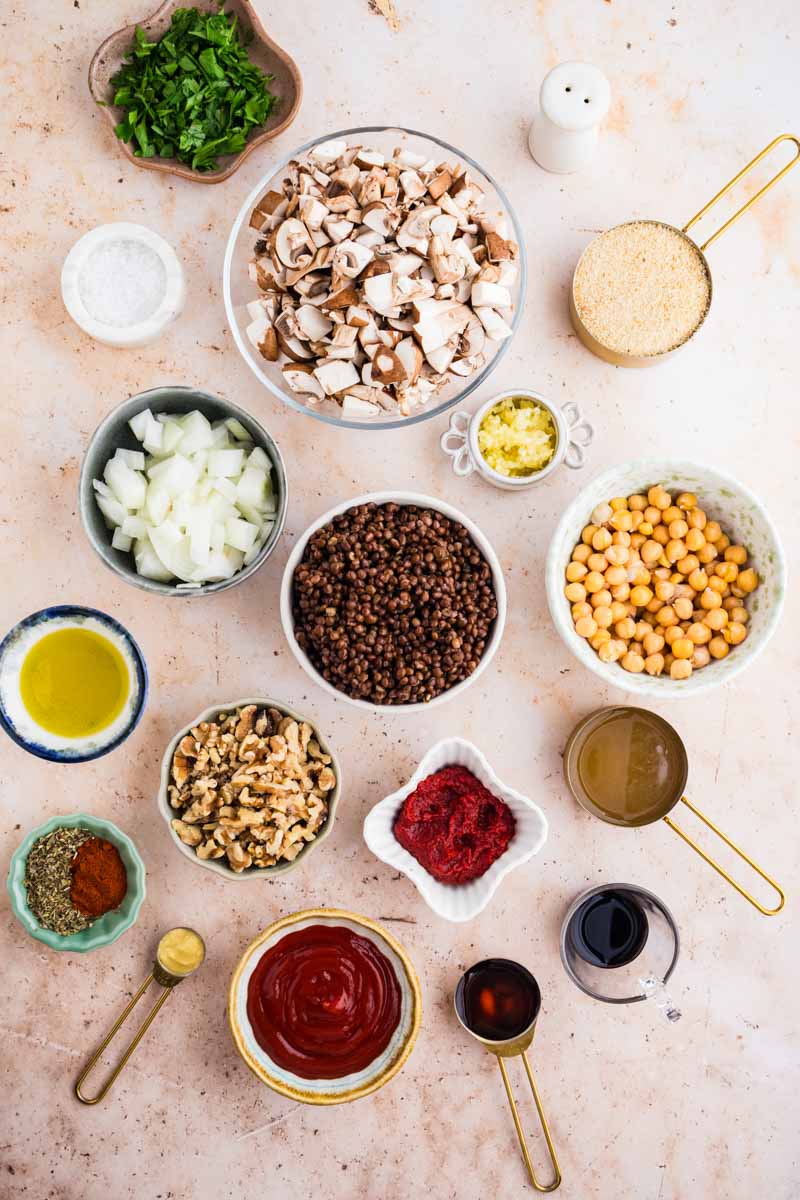 Vegetarian Meatloaf ingredients