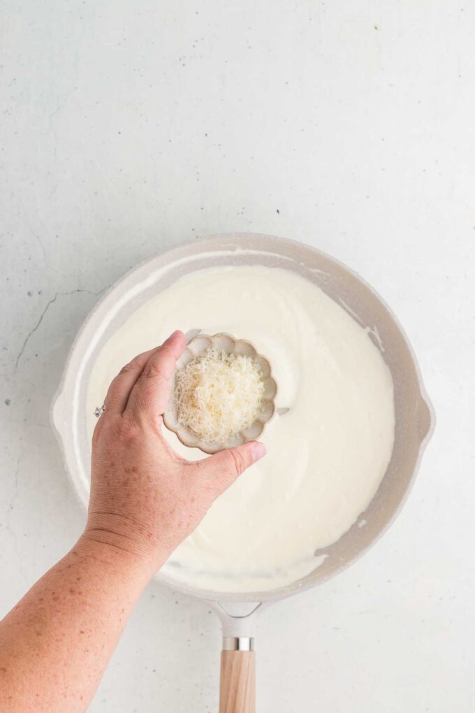 adding parm to Cream Cheese Pasta Sauce