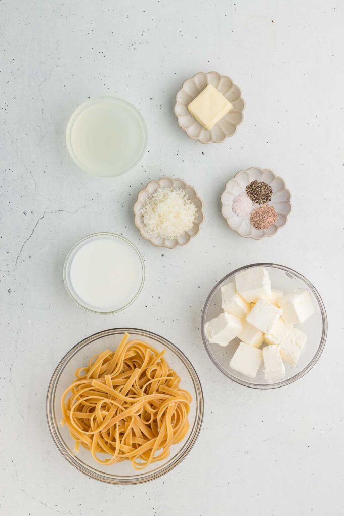 ingredients for cream cheese pasta sauce