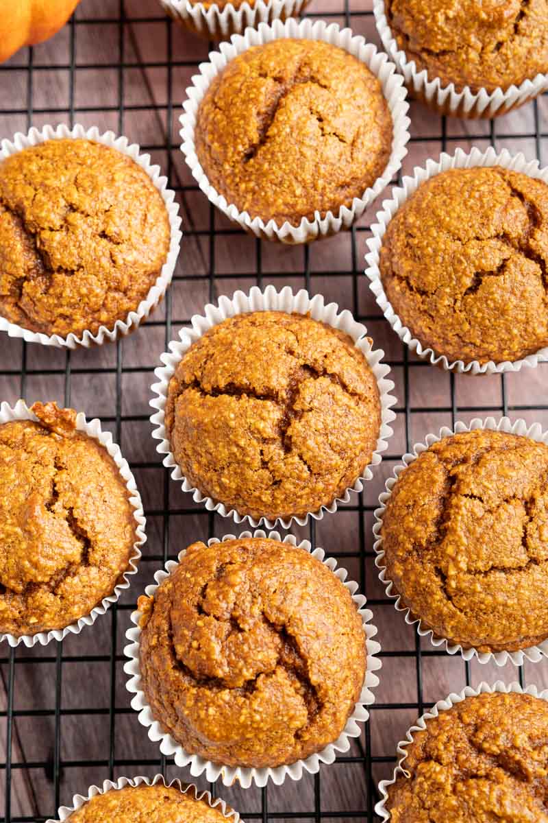 Blender Pumpkin Muffins top view