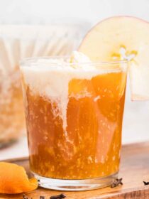 close up of mulled apple cider punch
