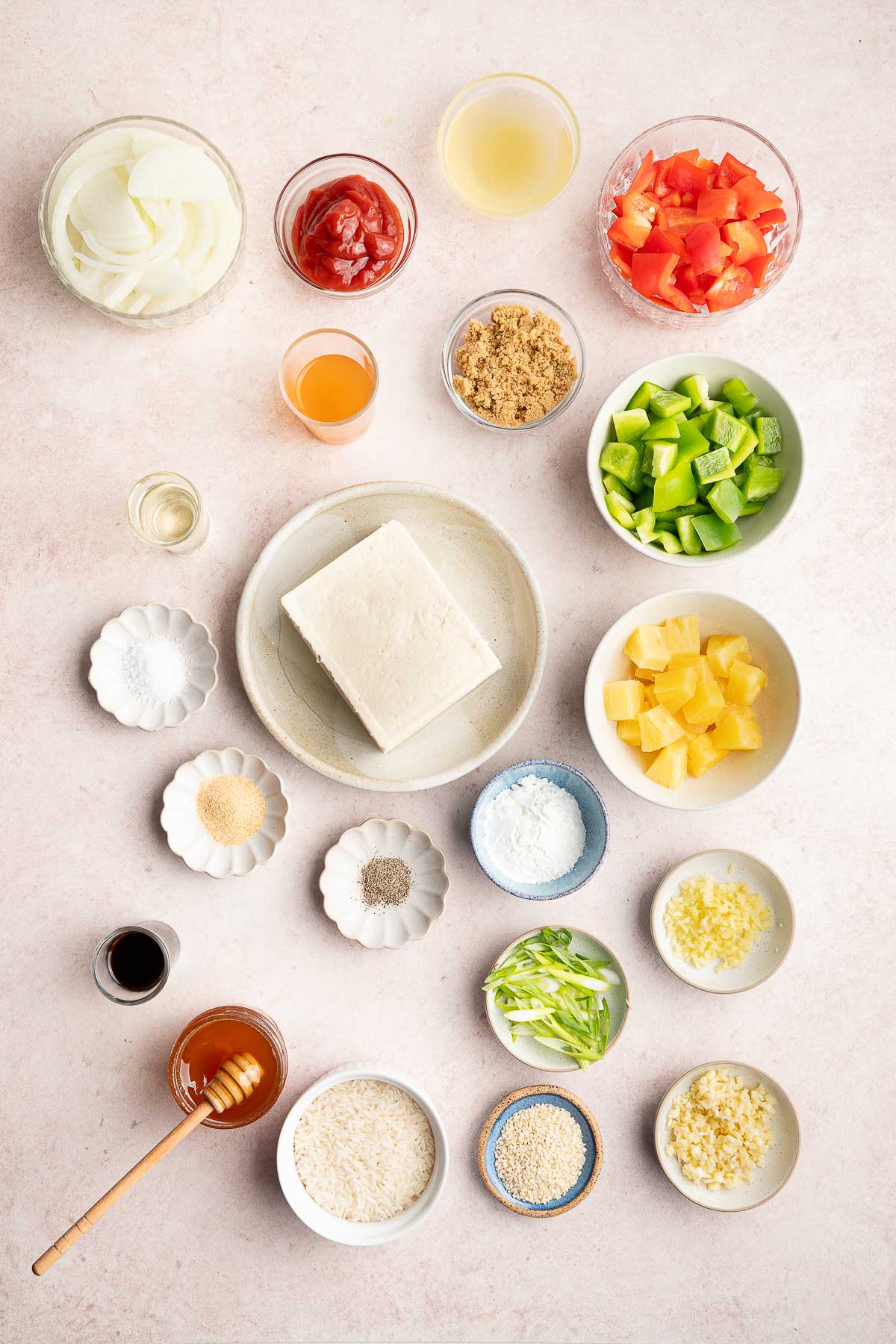 Sweet & Sour Tofu ingredients